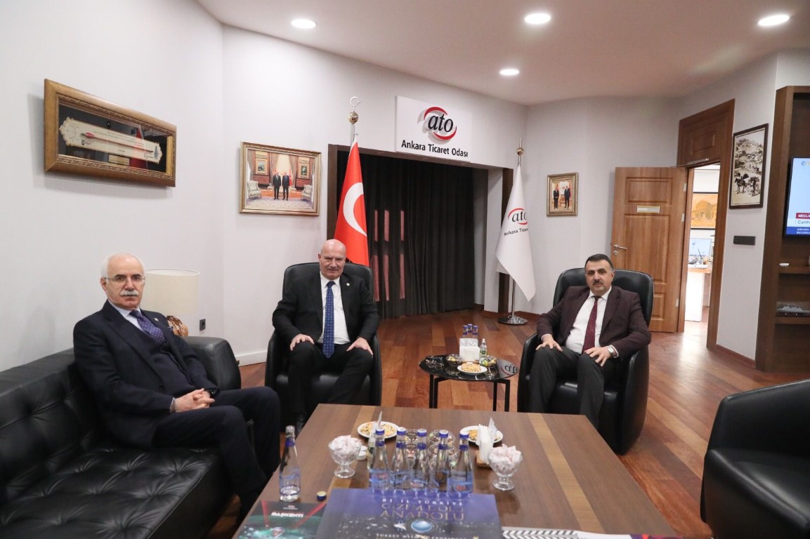 Kaymakamımız, Ankara Ticaret Odası (ATO) Başkanı Gürsel BARAN’ı Ziyaret Etti